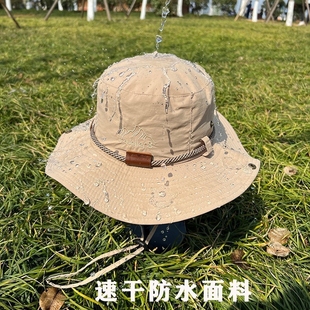 漁夫帽男女露營登山防曬帽子釣魚速干遮陽西部牛仔帽 戶外透氣夏季