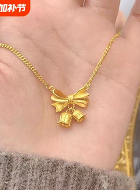 新款中式在逃公主蝴蝶结铃兰花项