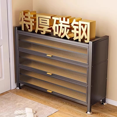 加厚鞋柜钢制大容量玄关防尘收纳