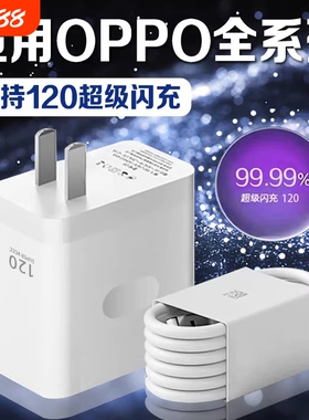 适用OPPO充电器120W超级闪充Reno8/9/10Pro/11/12/13手机findx5/6/7/8pro充电头oppoK10/11/12 80W充电器