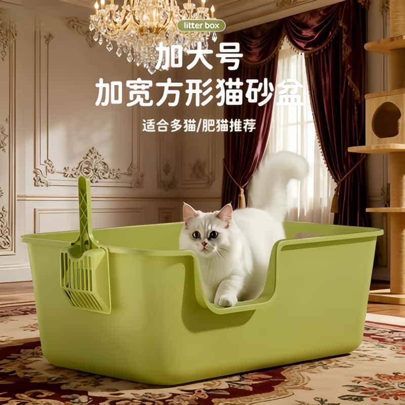 猫砂盆超大号全开放式半封闭厕所