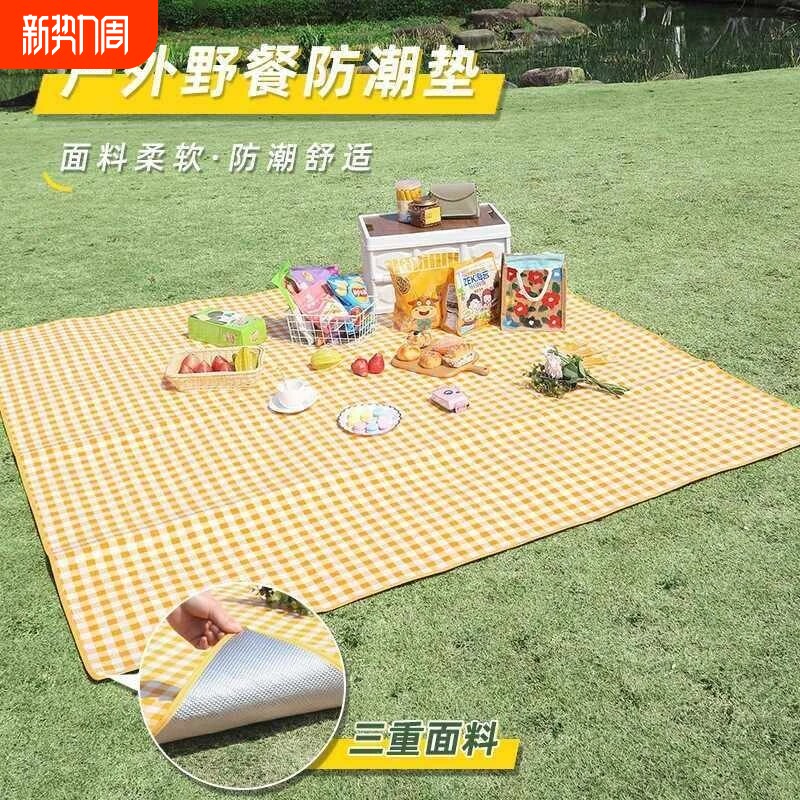 野餐垫户外防潮垫便携春游地垫野餐布露营垫子野餐必备爬行垫R