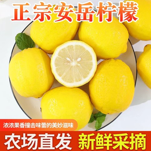 正宗黄柠檬出口级新鲜水果一二级应季现摘泡水柠檬片当季清香鲜果