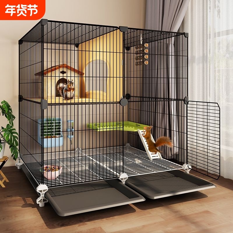 松鼠专用笼子窝区家用造景超大豪华别墅龙猫蜜袋鼯窝三层大空间