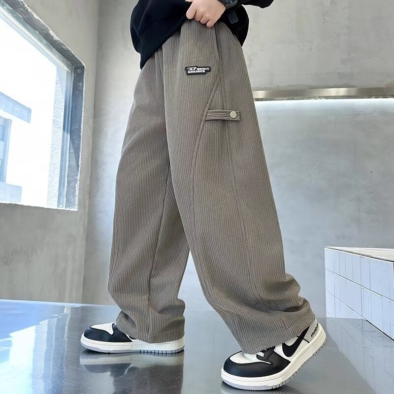 女童直筒裤子春秋装2026新款中大童灯芯绒弯刀裤儿童洋气阔腿裤潮,童装/婴儿装/亲子装,裤子,淘宝优惠券,粉丝福利购,淘宝优惠卷