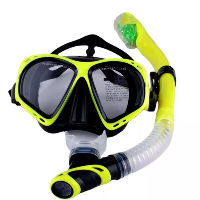 潜水镜呼吸管套装男女新款成人大框硅胶面镜游泳浮潜面罩潜水眼镜
