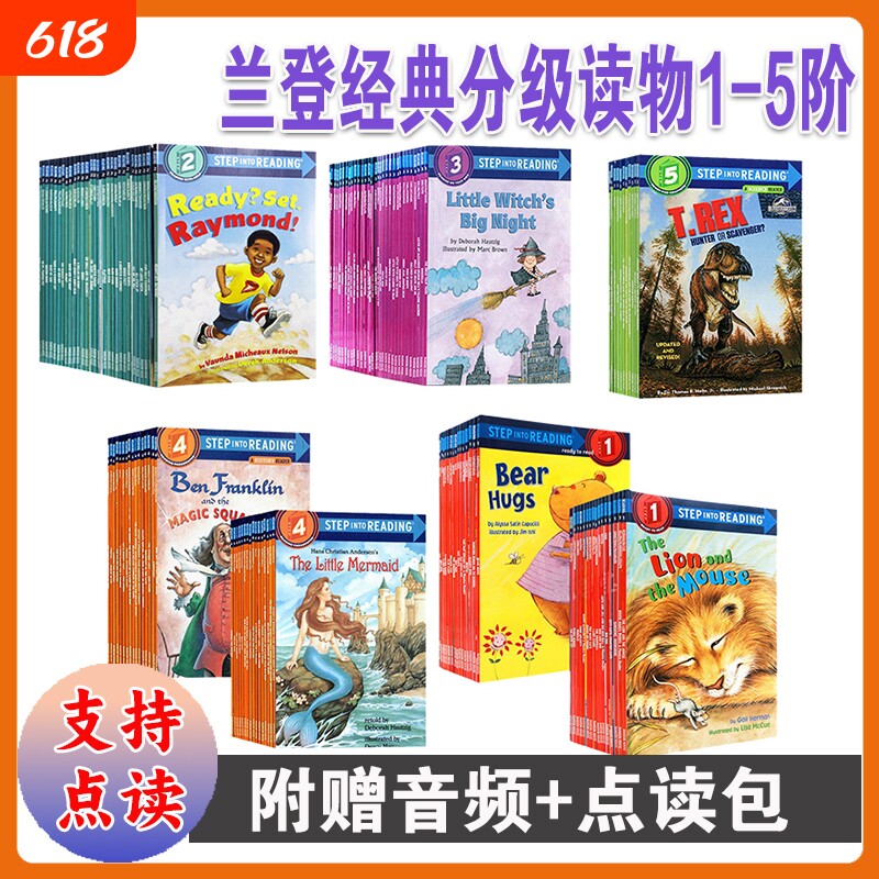 StepintoReadingL1L2L3L4L5美国企鹅兰登英语分级阅读读物一二三四五英文原版儿童启蒙绘本幼儿书屋系列点读单词双语拼读短句经典