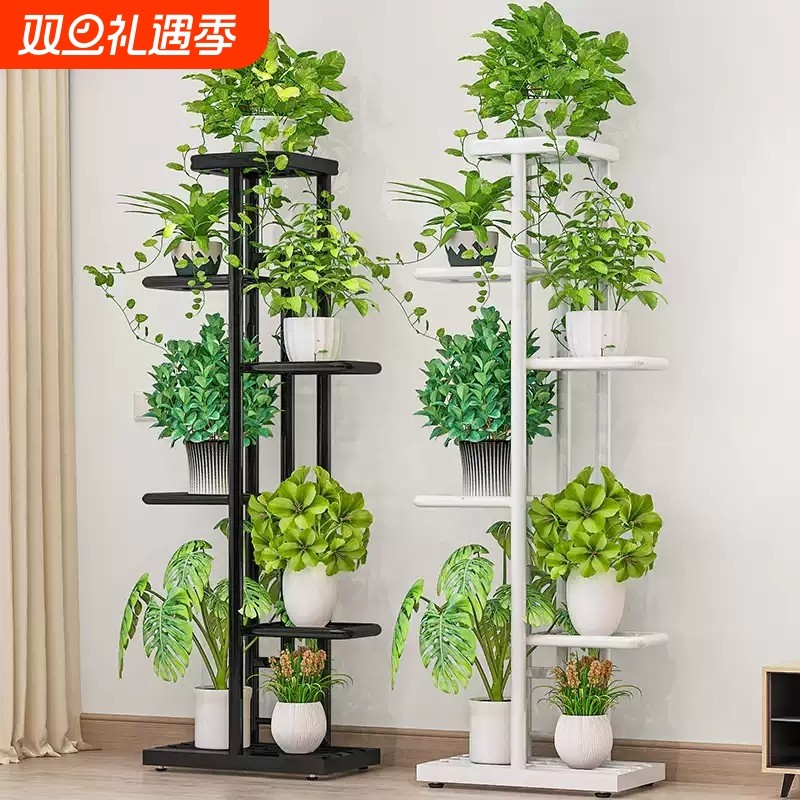 花架子客厅落地式室内阳台置物架多层铁艺绿萝植物花盆架可移动