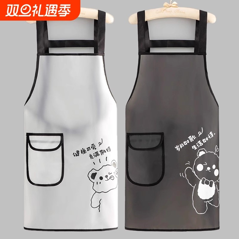 免洗围裙女家用厨房防水防油餐饮专用做饭围腰2025新款年轻工作服