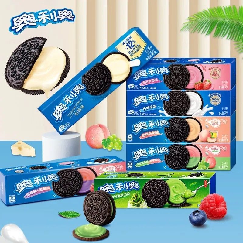 奥利奥夹心饼干味奶酪味蛋糕抹茶儿童零食巧克力芝士柠檬好吃花生