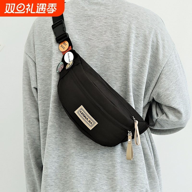 胸包男生潮牌运动单肩包休闲斜挎包男款背包男士小挎包手机腰包女