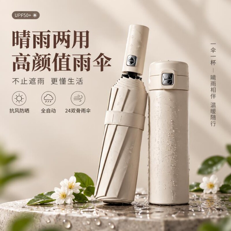 天堂伞雨伞超大号双人三人伞晴雨两用折叠黑胶防晒太阳伞自动加固