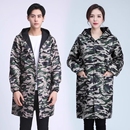 加绒加厚罩衣防水防油污围裙工作服冬季 耐磨耐脏厨房家用 外穿带袖