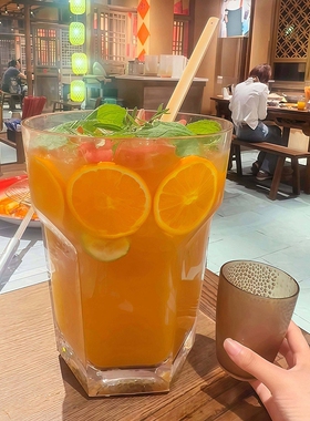 超大啤酒杯网红4升巨型特大号酒杯4000ml大容量今晚就这一杯单层