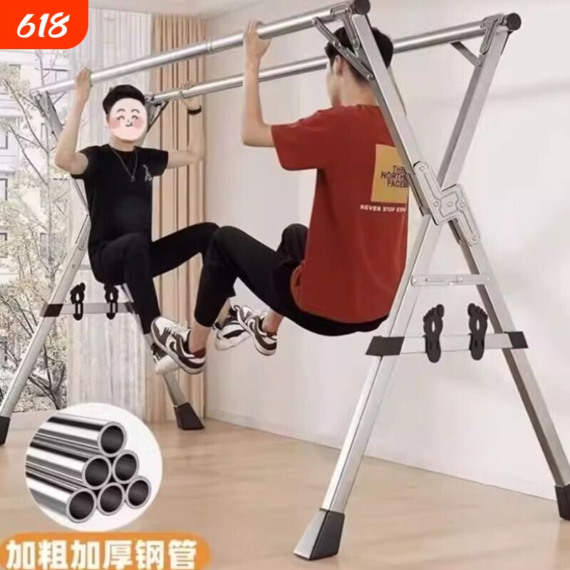 晾衣架落地折叠晒衣架挂衣架X型晾衣杆伸缩被子阳台卧室防风宿舍