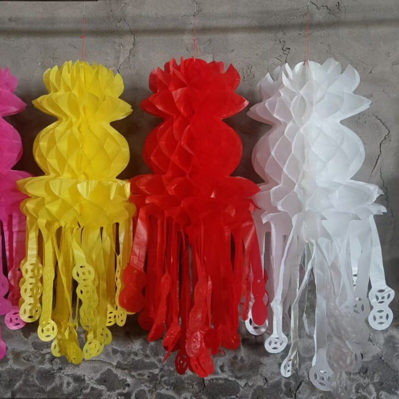 清明节殡葬祭祀灯笼塑料挂清坟飘上坟用品白事灯笼上坟扫墓凤尾