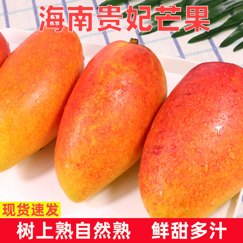 正宗海南贵妃芒时令新鲜热带水果特产当季整箱树上熟现摘三亚香蕉