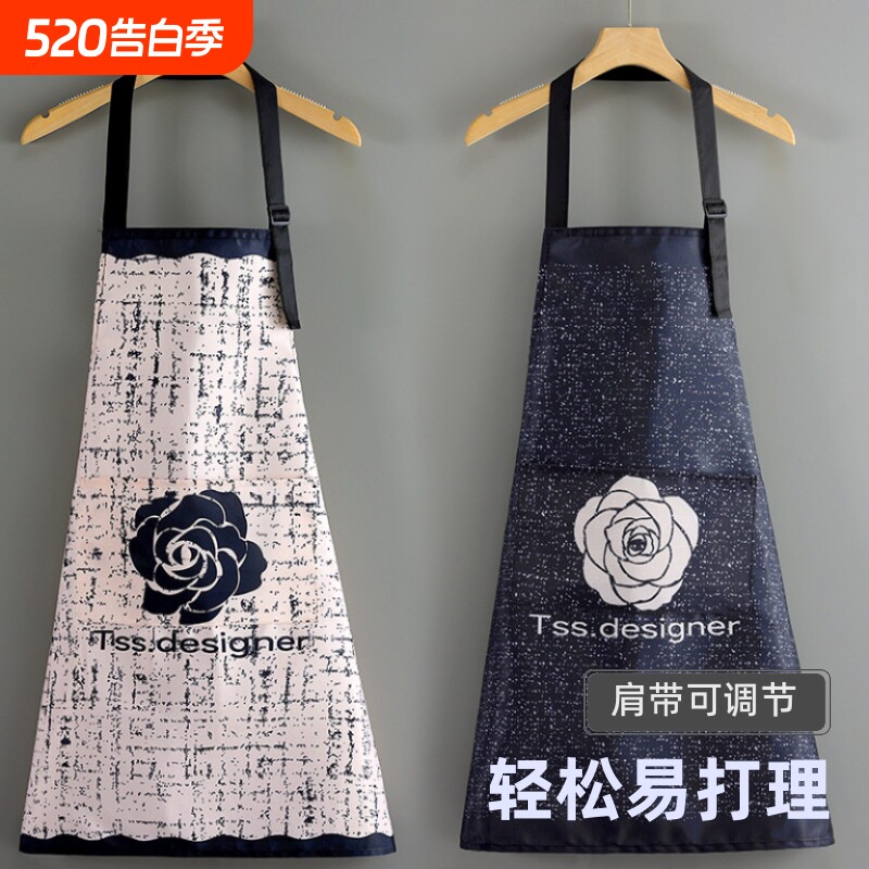 2025做饭年轻款女高颜值新款防水防油高级感围裙厨房女加长帆布