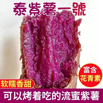 山东泰紫薯1号紫帝姬新鲜地瓜红薯烟薯番蜜薯当季蔬菜农科院软糯