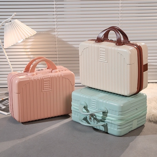 红色行李箱女小型轻便14寸手提箱化妆箱旅行箱密码伴手礼箱子收纳