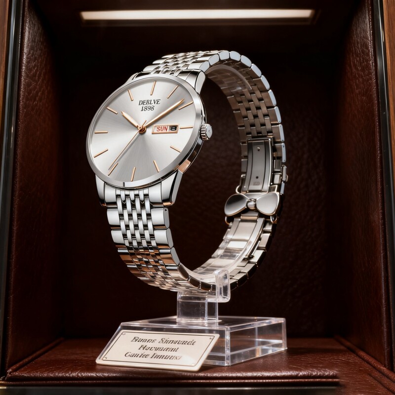 手表男全自动非机械表钢带男款商务防水石英腕表正品名牌镂空男士