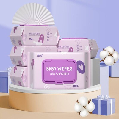 手口湿巾100抽湿巾抽取式湿巾家用装