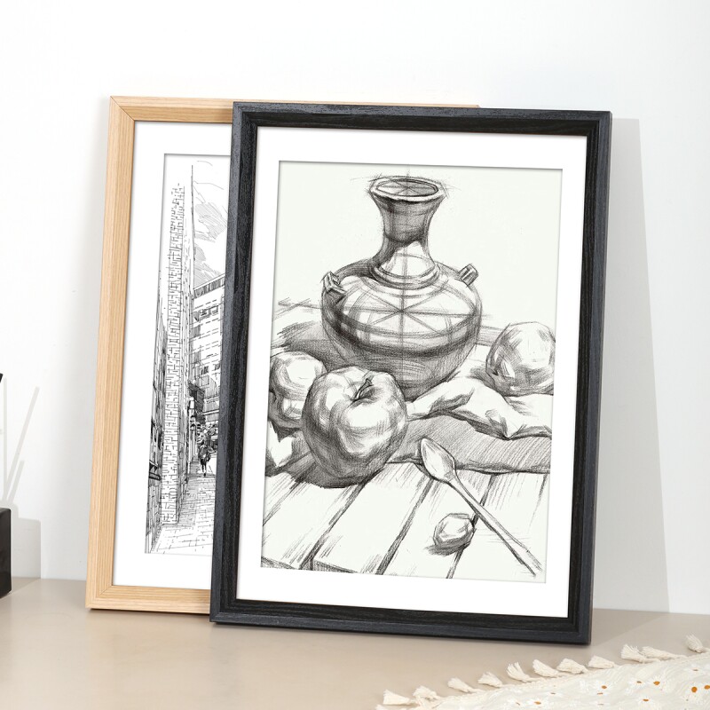 实木画框挂墙16寸20拼图24海报8K4开框架a4A3空框30素