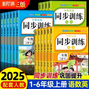 练习课本随堂训试卷语数英阅读配套训练计算检测 6年级一课一练小学部编版 2025年一二三四五六年级上册同步练习册语文数学人教版