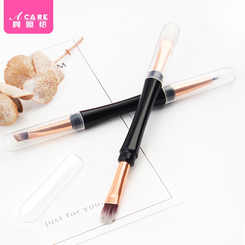 眼影刷/双头A1vo0-眉毛刷斜角眉粉刷子化妆睫毛两用便携工具女