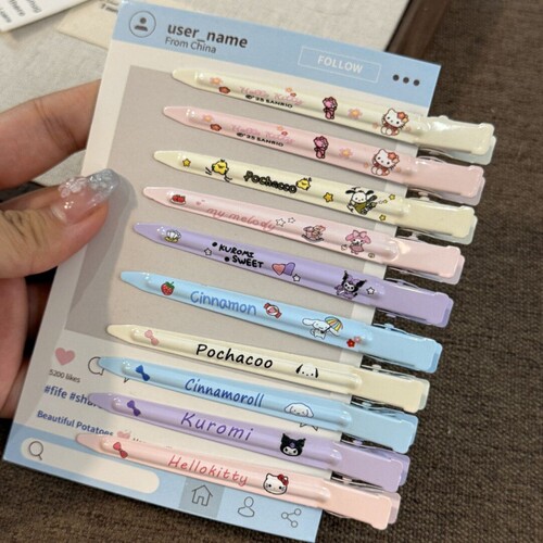 KT猫鸭嘴夹女发夹金属定位夹前额侧边夹洗脸无痕夹发卡粉色蓝色