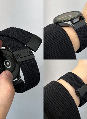 编织表带适用华为GT5/4手表GT3尼龙弹力watch4/watch3Pro/new磁吸搭扣GT2watchgt尼龙22mm荣耀magic新款buds