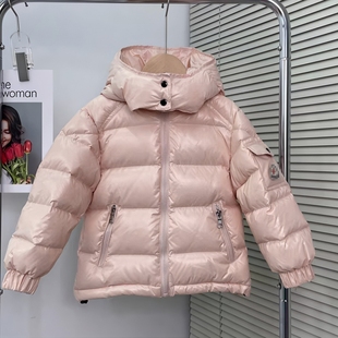 儿童羽绒服短款M家同款冬季加厚男女童中大童保暖三防亮面外套潮