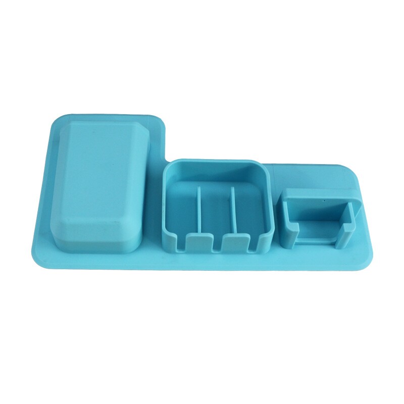 跨境硅胶牙刷架牙膏剃须刀免钉 卫生间置物架硅胶置物架子吸盘式