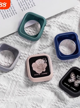 适用applewatch11保护壳苹果S10手表iwatch9保护套S8硅胶ultra321表壳S7代s6表带SE表套s5女软壳智能新款红色