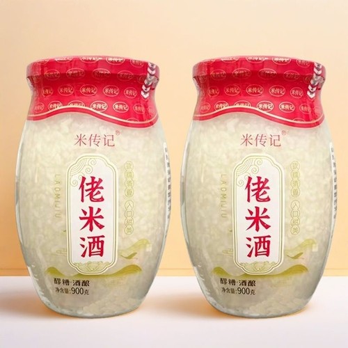 孝感醪糟米酒传统发酵甜酒原味糯米醪糟2瓶装