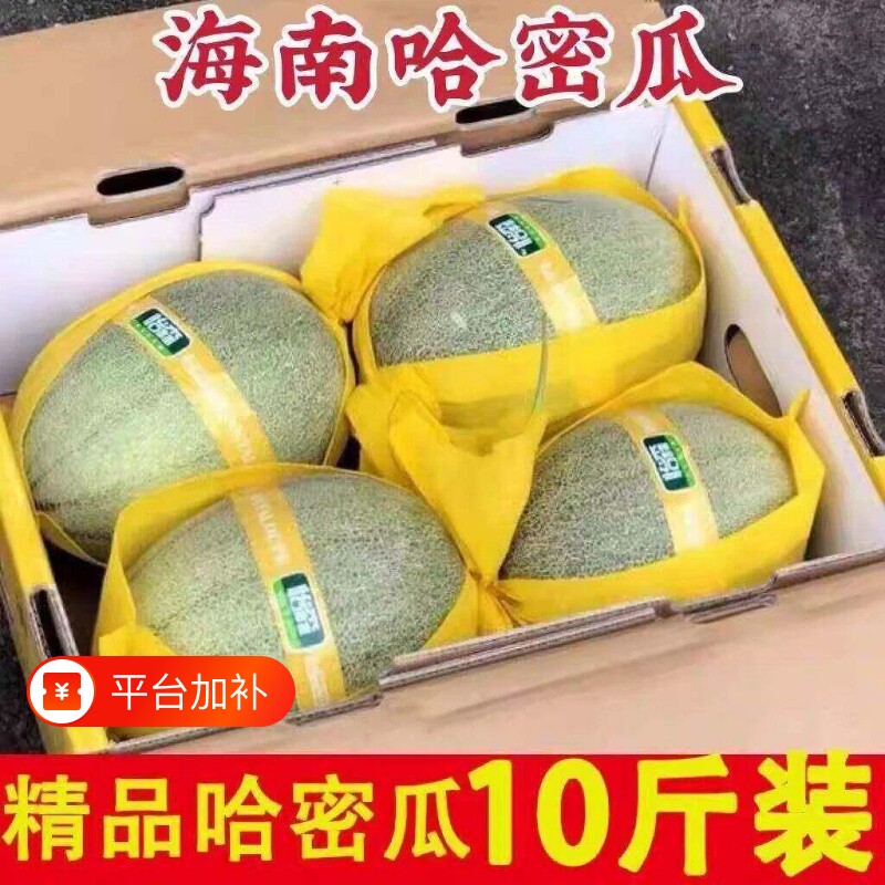 正宗海南哈密瓜10斤新鲜水果整箱当季新网纹西州蜜瓜25玫珑甜瓜疆