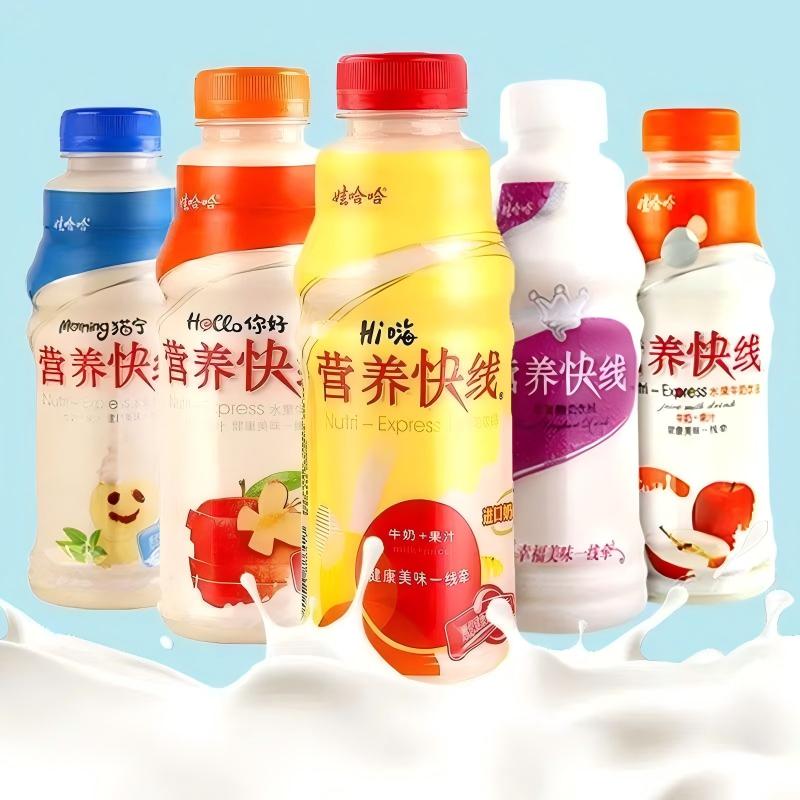适用娃哈哈大瓶装营养快线早餐牛奶500g瓶装含乳饮料饮品原味红枣