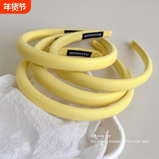 刘亦菲玫瑰的故事同款小鸡黄色发箍女2025新款高颅顶洗脸头箍发卡