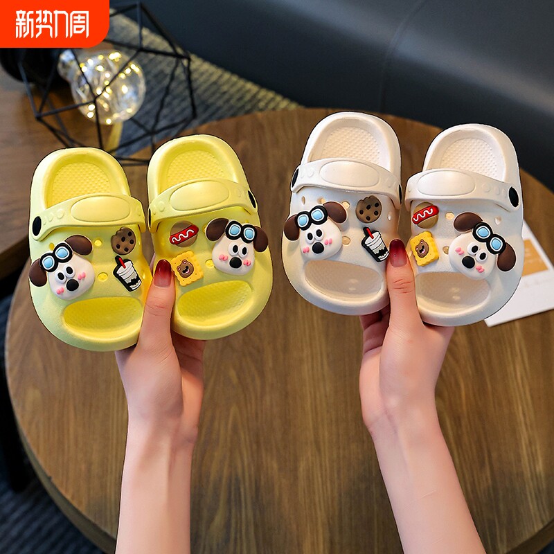 2026新款踩屎感夏季卡通可爱男女童防滑室内洗澡厚底宝宝凉拖鞋