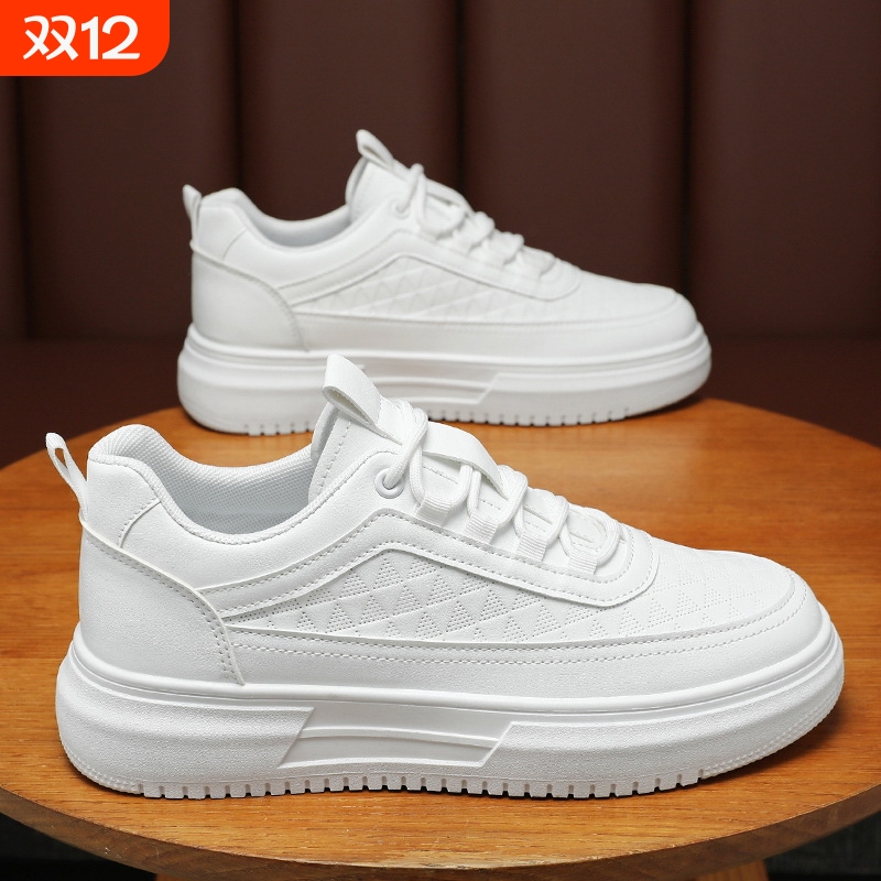 品牌断码春季男鞋新款透气小白鞋子男款韩版潮流百搭厚底运动休闲