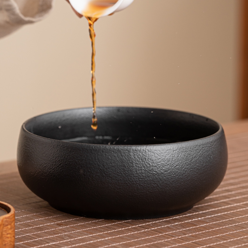 茶洗家用特大号茶渣缸水盂杯洗大容量茶具废水缸收纳碗建水茶杯盆