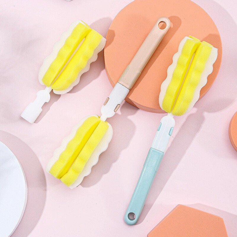 清洁刷子涮子清洗刷奶瓶海绵洗替换头新生婴儿专用杯刷长柄奶嘴