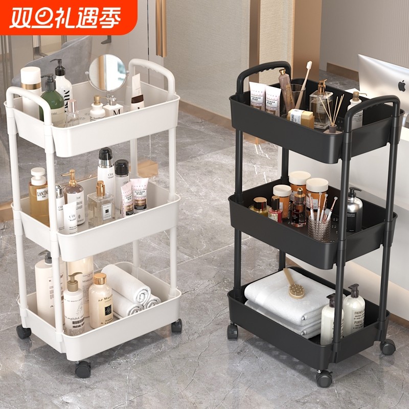 美容院小推车专用仪器架子化妆品收纳置物架理发店烫染美甲工具车