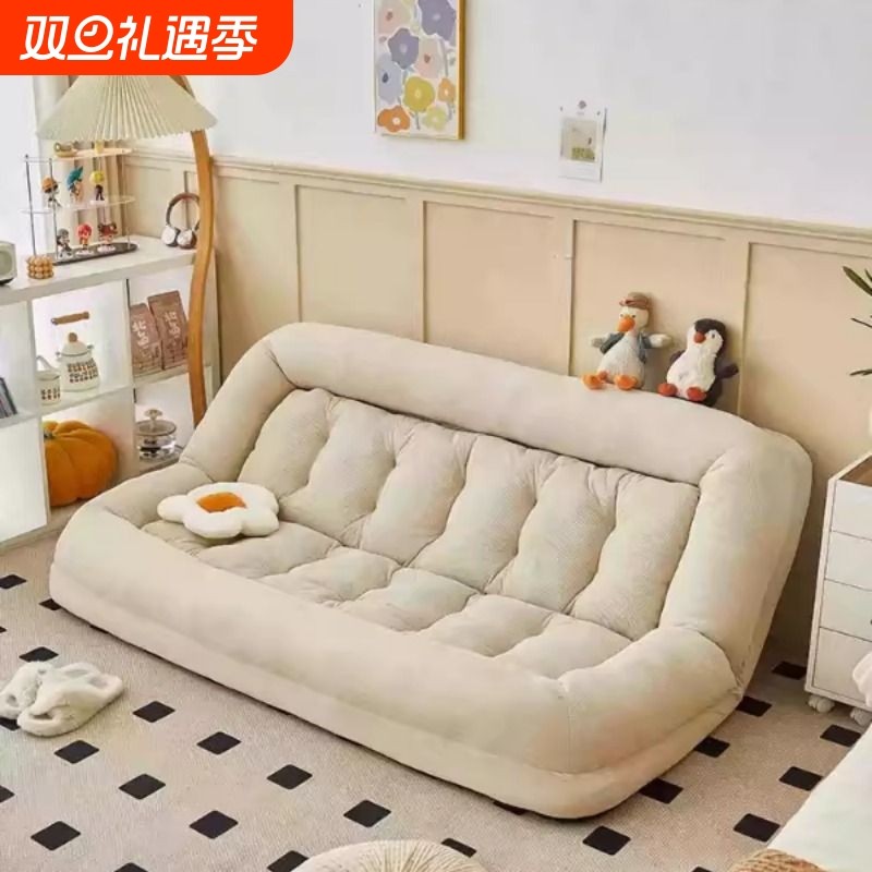 懒人沙发可躺可睡休闲小户型榻榻米座椅阳台卧室可折叠两用沙发床