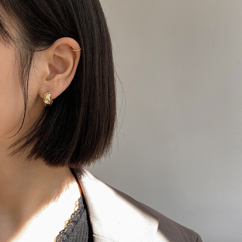 高级感复古欧美气质耳环女大气网红时尚925银针ins冷淡风耳扣耳