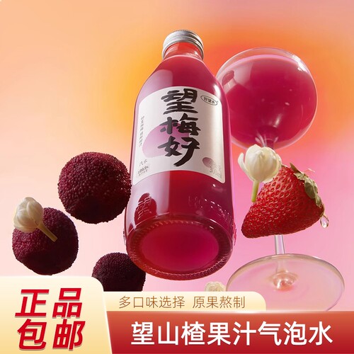 好望水望山楂汁果汁气泡水碳酸果汁饮料望梅好勇敢订婚饮料 临期