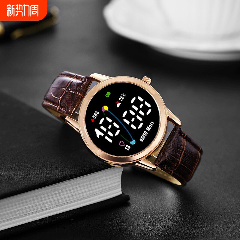 万泰贸LED夜光电子手表男女高颜值时尚防水计时学生多功能手环Y2