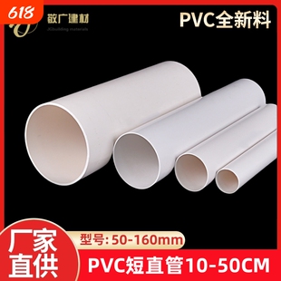 pvc管给排水管配件50下水管道160塑料管材管件外直径75小短管110