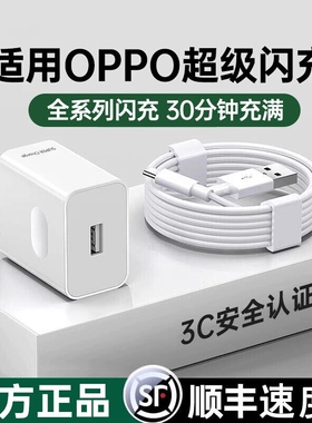 充电器【官方正品】适用oppo手机R17原装findx5真我6快充Reno5pro/6typec数据线超级闪充Nove8充电头套装4044