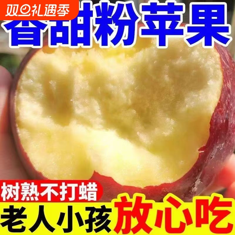 粉面苹果沙甜山西红秦冠苹果老人婴儿孕妇刮果泥吃新鲜9包邮